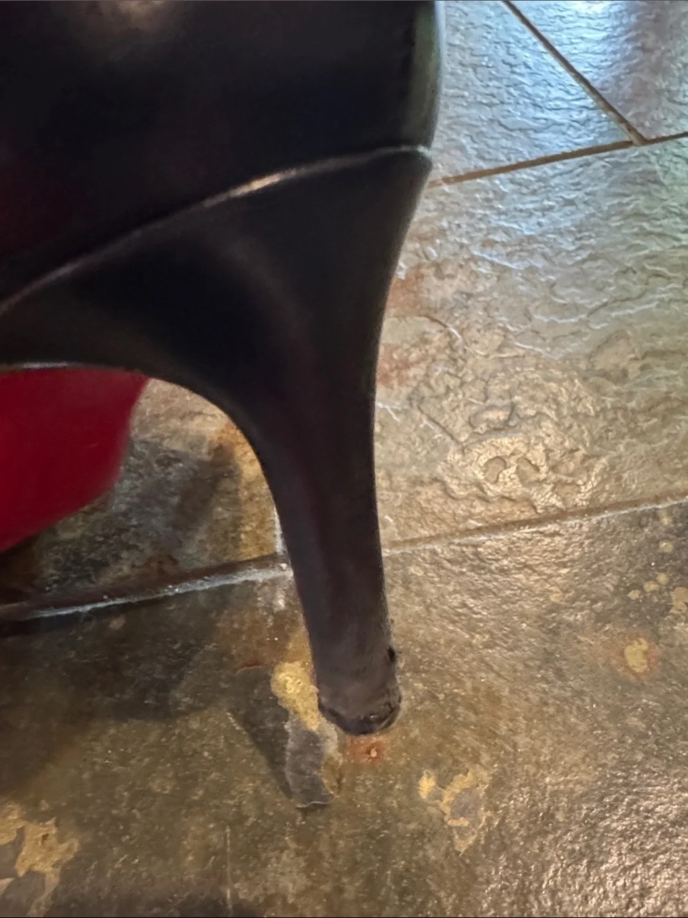 Classic Christian Louboutin Black Leather Stiletto Pumps with Red Sole